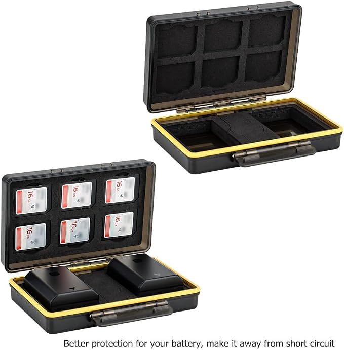 Sony NP-FZ100 NP-FW50 Battery SD Memory Card Case Holder for 6 SD 2 Battery, Water-Resistant & Shockproof, Camera Battery Storage Organizer Box for Sony A9 III III A7RIV A7RIII A7III A7SIII A1 A7M5 - Image 8