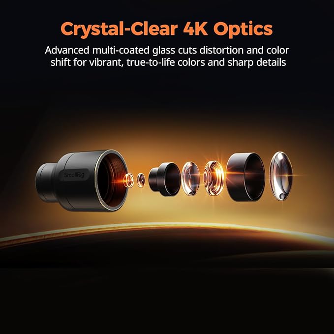 SmallRig 2X Telephoto Lens for iPhone 17/16/15 Pro Max, 2X Magnification HD Lens with T-Mount for Phone Case, Compatible with Smartphone 4x/5x/8x Telephoto Camera - 5920 - Image 4