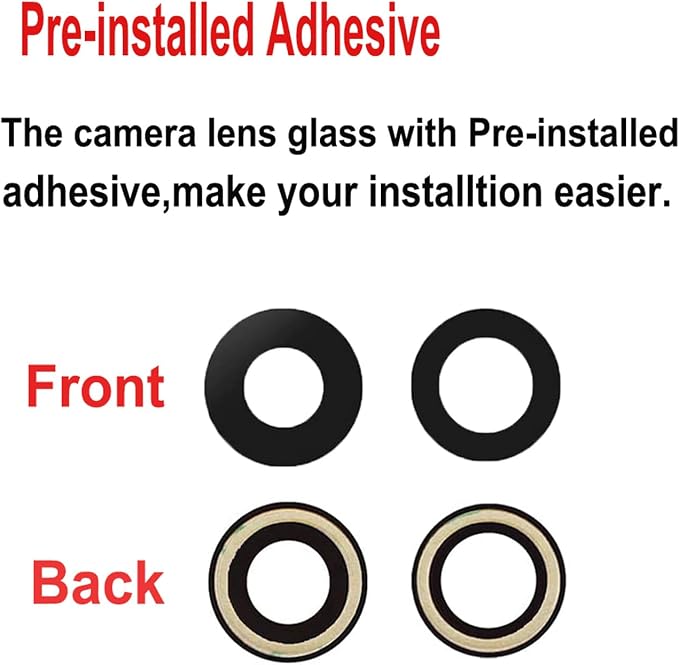 LEAFE for iPhone 13/iPhone 13 Mini Camera Lens Replacement | 2 Set OEM Original Back Rear Camera Lens Glass Replacement Kit for iPhone 13/13 Mini with Pre-Installed Adhesive - Image 3