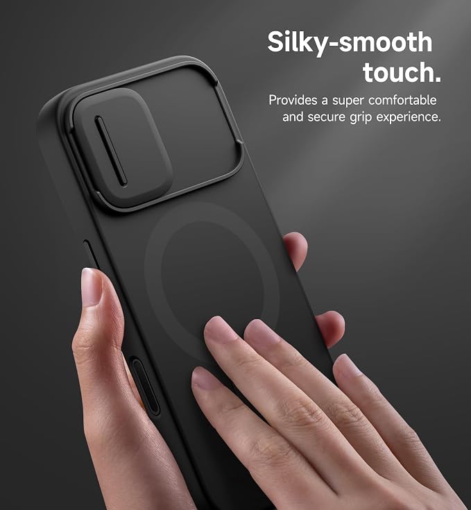 SURITCH for iPhone 17 Case with Camera Control Cover, Camera Slide Cover and Adjustable Kickstand, Compatible with MagSafe, Shockproof Bumper Protective Cases 6.3 Inch, Black - Image 8