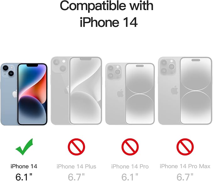 JETech Screen Protector for iPhone 14, 2+2 Pack | with Camera Lens Protector, 9H Tempered Glass, Full Coverage, HD Clear, Case-Friendly - Image 3