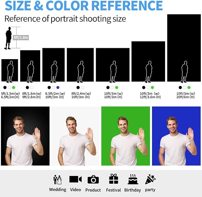HEMMOTOP White Photo Backdrop, 10x20 ft Large Photography Screen Backdrops | Polyester Fabric Cloth, Non Reflective, Seamless, Ideal for Photoshoot, Video Recording, Studio, Birthday, Wedding Party - Image 9
