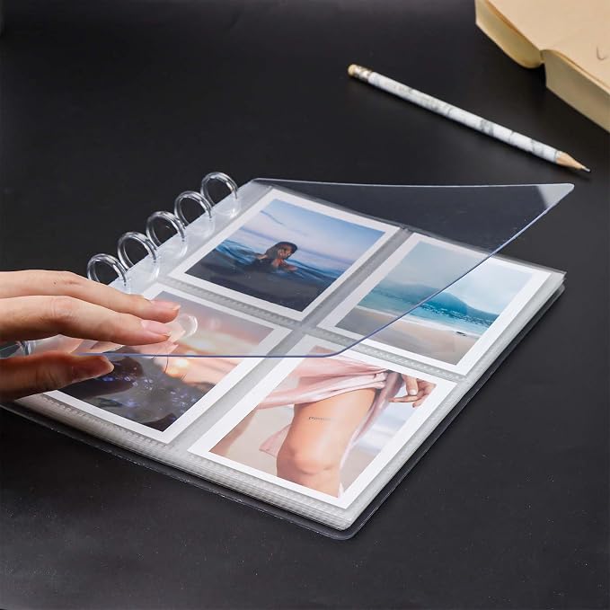 Mogoostry Clear Discbound Album Sheet Protectors 8 Discs 3 x 4 Inch 4 Pockets Inner Page Plastic Protective Sleeves Organizer - Image 3