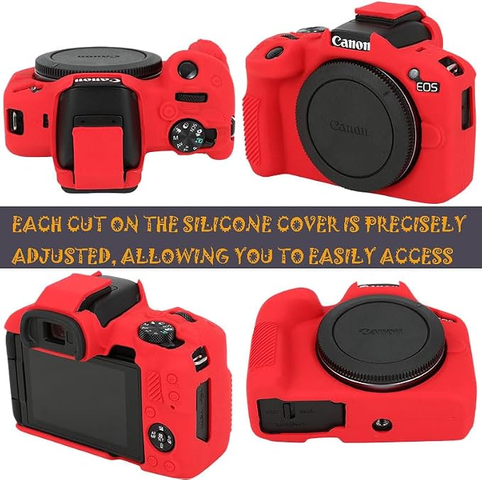 Case for R50, R50 Camera Silicone Protective Case, Lightweight, Anti-Scratch Slim Fit Soft Skin, R50 Accessories - Red - Image 2