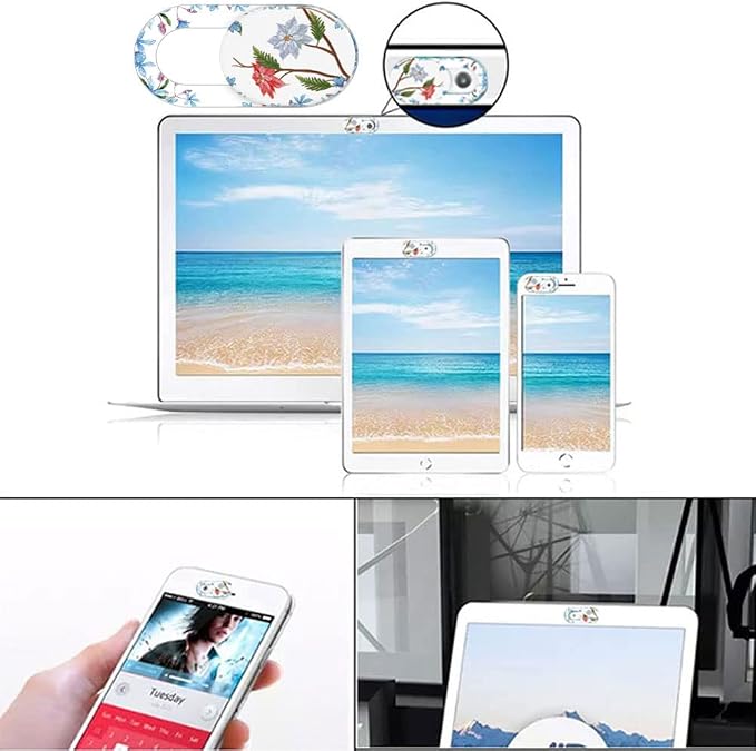 Laptop Camera Cover Slide Cute Flower 8 Pack, Webcam Cover Phone Camera Cover, FadyRaye Ultra-Thin Computer Camera Slide Fits Cellphone, Laptop, Desktop PC, Tablet - Image 6