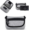 JJC Compact Camera Case Pouch for Sony DSC-W830 W810 W800 Canon SX620, Grey | for Sony RX100 VII VI VA IV Kodak Ektar H35N Pixpro FZ45 Canon SX610 SX720 ELPH 190 ELPH 180 & More, Neoprene Material by JJC