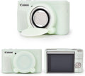 MUZIRI KINOKOO Case for Canon Powershot SX740/SX730 HS Digital Camera - Soft Protective Cover SX740 SX730 HS Camera Silicone Sleeve with Removable Lens Cover -Jelly Green by MUZIRIKINOKOO