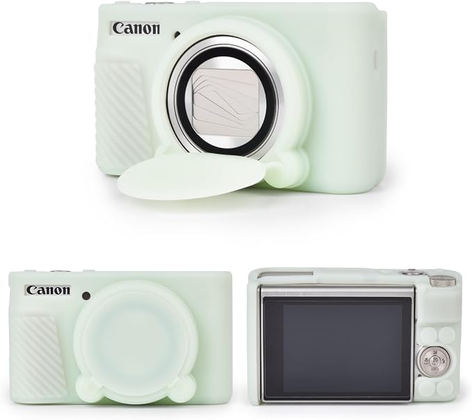 MUZIRI KINOKOO Case for Canon Powershot SX740/SX730 HS Digital Camera - Soft Protective Cover SX740 SX730 HS Camera Silicone Sleeve with Removable Lens Cover -Jelly Green by MUZIRIKINOKOO