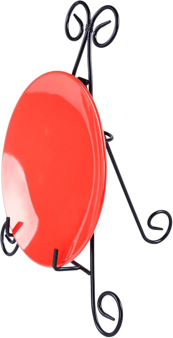 Super Z Outlet Tall Black Iron Curve Design Adjustable Display Stand for Photo Picture Albums, Home Decoration, Fine China Plates, Arts & Crafts Showcase (12") - Image 5