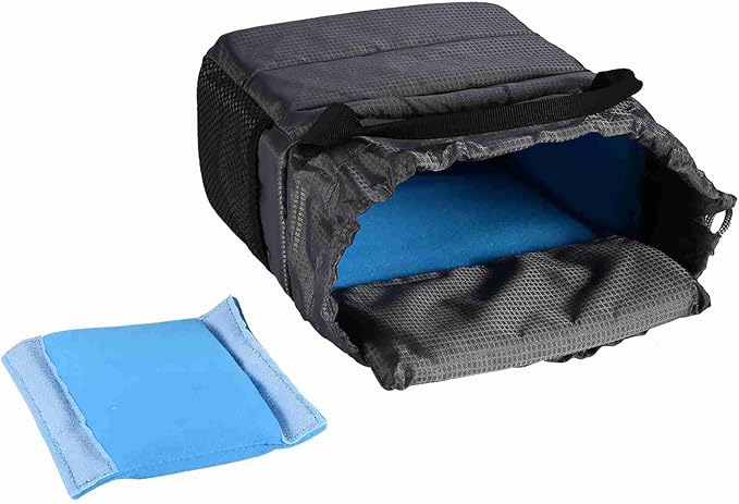 Acouto Camera Bag Only Polyester Insert Partition Camera Hand Bag Shockproof Padded Divider Cover Case for DSLR Camera Partition Bag (Grey) - Image 6