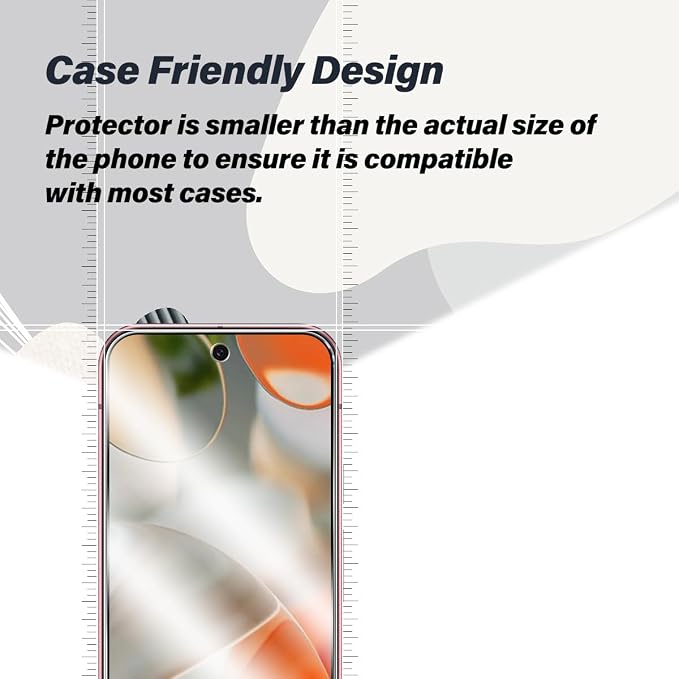 BIGFACE for Pixel 9 Tempered Glass Screen Protector + Camera Lens Protector [ 2 + 2 Pack ][Ultrasonic Fingerprint Unlock] [Anti-Scratch] [Case Friendly] Clear HD Protective Film for Google Pixel 9 5G - Image 5