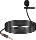 GELRHONR 3.5mm Lavalier Microphone, 3.5mm(1/8") TRRS Plug Invisible Lapel Microphone Wired for Phone, PC, Camera, Audio Recording, Game Streaming 4.9FT (TRRS) by GELRHONR