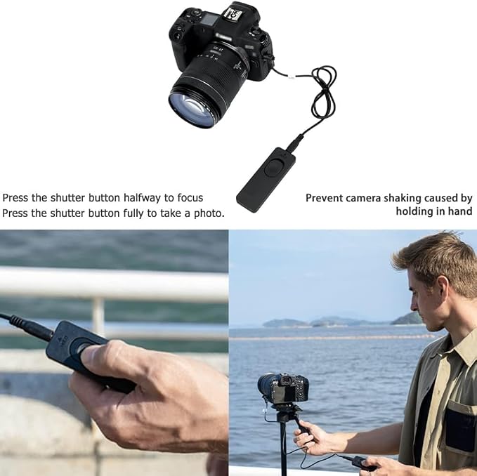 Kiwifotos Remote Control Shutter Release for Panasonic ZS99/TZ99 S9 G100D | With Extension Cord, Cable Length 6.56ft, Remote Switch for Long Exposure, Anti-Shake, No Battery Required - Image 3