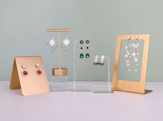 3pcs clear earring stand jewelry display for show, acrylic earring holder hanger for women, small earring jewelry display for selling Photo【Acrylic Earring L Stand-3pcs 】 - Image 7