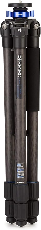 Benro Mach3 9X Carbon Fiber Series 3 Tripod, 3 Section, Twist Lock Legs, 63.6 lb. Maximum Height, 35.3 Load Capacity- Black (TMA37C) | 9X Carbon Fiber legs with 35.1-40 lb capacity and twist locks for photography, videography and outdoor shooting - Image 4