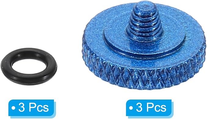 PATIKIL Camera Shutter Button, 3 Pack Soft Shutter Release Button Pure Copper Camera Button Knurled Suitable for Nikon for Fujifilm for Leica DSLR/SLR Camera, Blue - Image 3