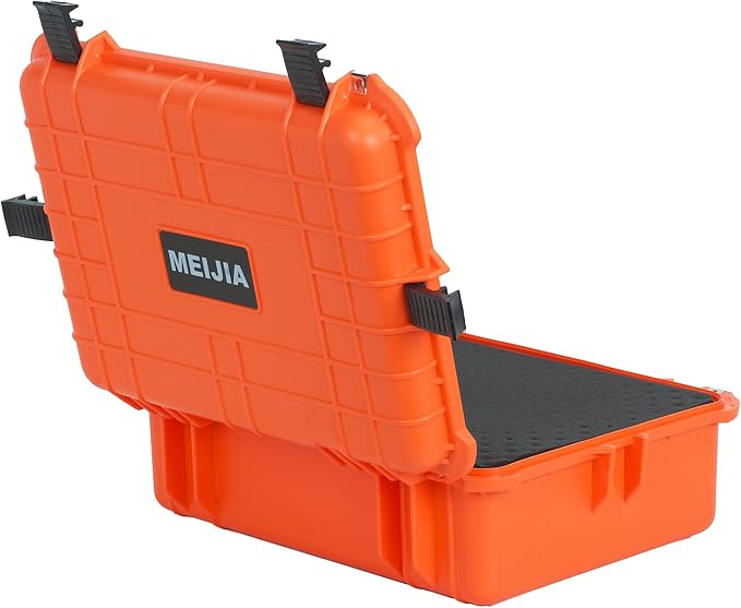 MEIJIA All Weather IP67 Waterproof Hard Camera Case,Hard Protective Case,Hard Case with Customizable Foam,Fit Use of Drones,Camera,Equipments,Pistols(Orange,19.78x15.77x7.41inches) - Image 3