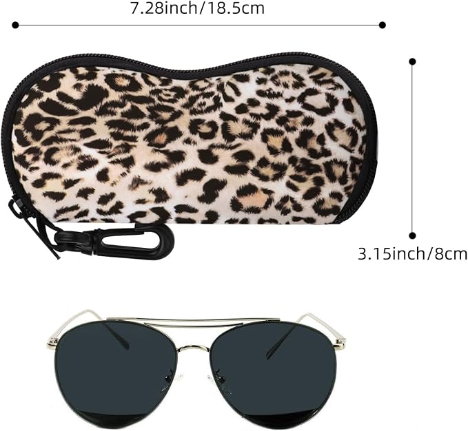 MoKo Sunglasses Soft Case Ultra Light Neoprene Zipper Eyeglass Case for Men Women - Image 7