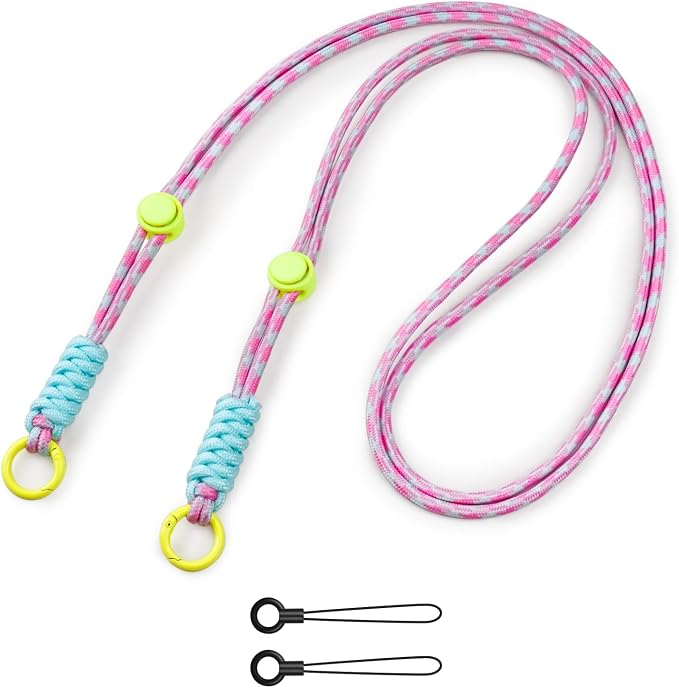 VOVMOEYA Camera Strap,Long Neck Strap for Fujifilm Mini 12/11/9/8/7+,Shoulder Strap camera strap Long Crossbody Lanyard Camera/Badge Holder/Keys/Wallet Multi-Function Lanyard(powder blue mix) by VOVMOEYA