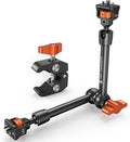 K&F CONCEPT 11" Magic Arm Clamp with Clamp ARRI 1/4" & 3/8" Thread Screw | 360° Ball Heads Arm with Clamp Mount for Monitor, LED Light, Webcam, Action Camera, MS33 by KFCONCEPT