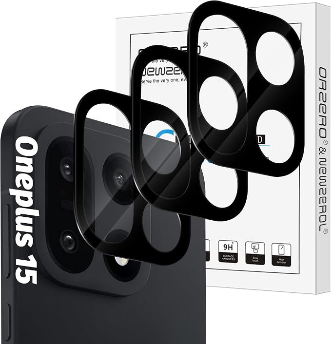 Orzero (3 Pack) Camera Lens Protector Compatible for Oneplus 15, Protector de Cámera Tempered Glass 9H Precise Camera Cutouts High Definition Anti-Scratch Does Not Affect Night Shots and Flash by JumpIntoOrzeroLet%E2%80%99sExploreLikeNeverBefore