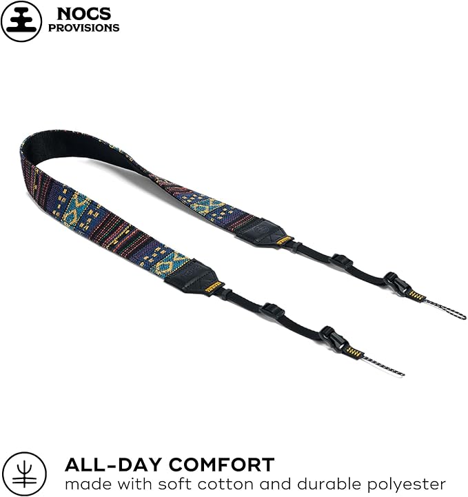 Nocs Provisions NocLoc Woven Tapestry Strap, Binocular & Camera Carry Accessory for All‑Day Comfort Hold - Midnight - Image 2