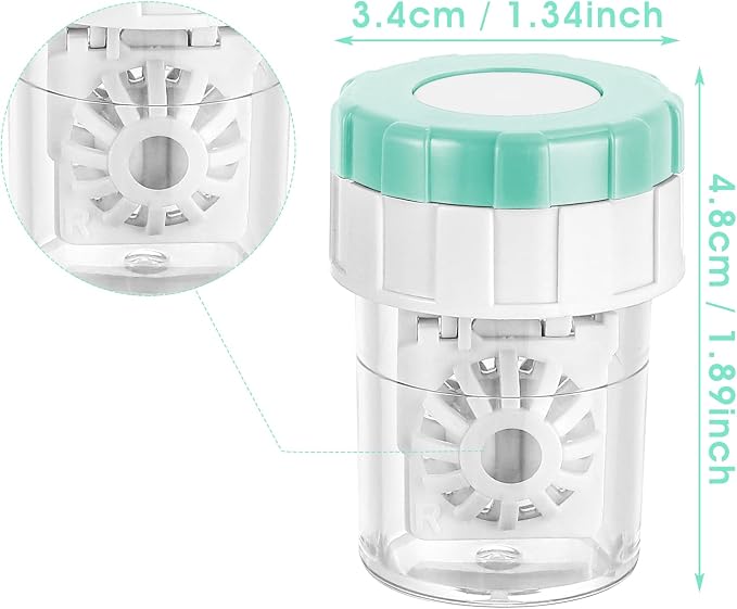 Sibba 5 Pieces Manually Contact Lens Washer Cleaner, Lens Cleaning Container for Everyday Use, Contact Lens Cases, Contact Lens Soak Storage Kit for Travel Home - Image 2