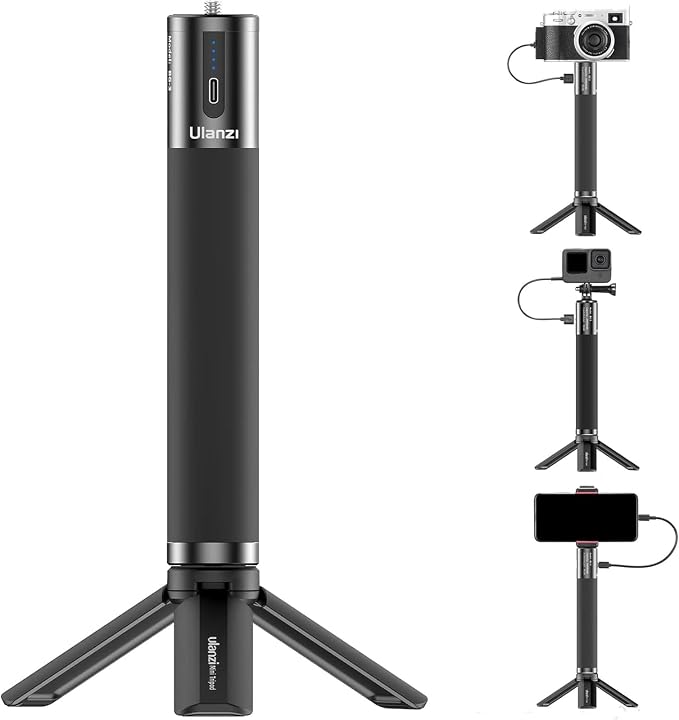 ULANZI BG-3 Battery Handle Grip, 10000mAh Grip Portable Charger Tripod | Monopod for DSLR Action Camera Smartphone Vlogging Time-Lapse Shooting Live Streaming Filmmaking, 12+ Age Recommendation by ulanzi
