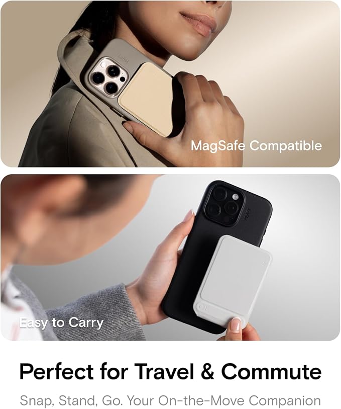 MOFT Phone Tripod Stand, Portable Selfie Stick for iPhone, Mulit-Angle | Pocket Size | Strong Magnets l MOVAS Leather | Magsafe Compatible | Easy to Charge | Stylish |For Content Creators - Image 6