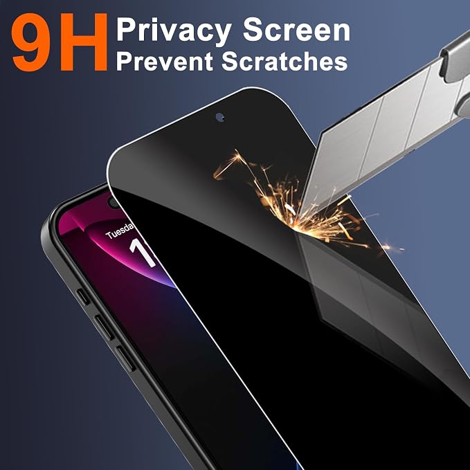 for iPhone 17 Pro Case with Privacy Screen Protector, Black | Full Camera Protection, Compatible with MagSafe, Magnetic Translucent Matte Shockproof Phone Cover for iPhone 17 Pro - Image 8