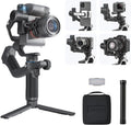 FeiyuTech SCORP Mini 2 Combo Camera Gimbal with Built-in AI Tracking | All-in-one 3-axis gimbal with gesture control,touchscreen and quick release for cameras,action cams and smartphones,Black by FeiyuTech