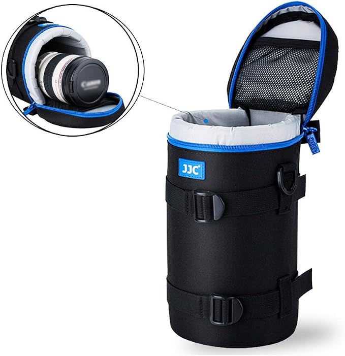 JJC Camera Lens Case Pouch, Padded Bag Fits Lens up to 4.3 x 8.9 (D x L) | for Canon RF 600mm/EF 70-200mm/Nikon Nikkor AF-S 70-200mm/AF 80-200mm Lens & More, Water-Resistant, with Shoulder Strap - Image 5