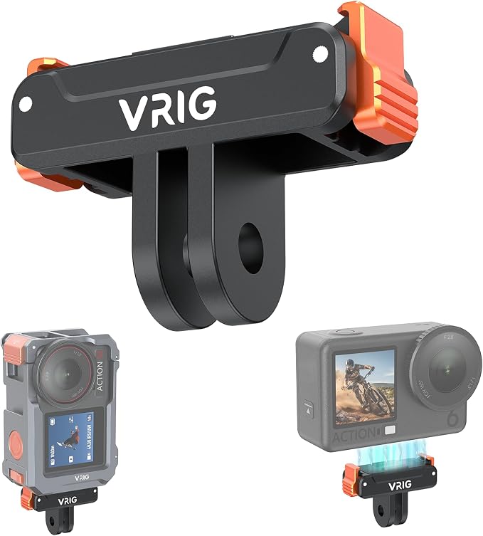 VRIG Magnetic Mount Adapter for DJI OSMO Action 6/5/4/3/Osmo 360/Osmo Nano, Quick-Release Extension Base Bracket with Adapter Connector for Tripod, Selfie Sticks, Vlogging Accessories by VRIGSelect