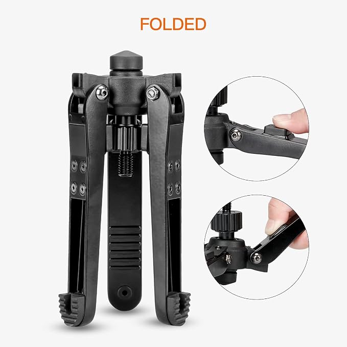 Koolehaoda Monopod Base Stand with Quick Folding Legs for DSLR Video | Tripod Feet Support for Monopod and Ball Head Desktop Stand Portable Unipod Base for Camera Camcorder - Image 3