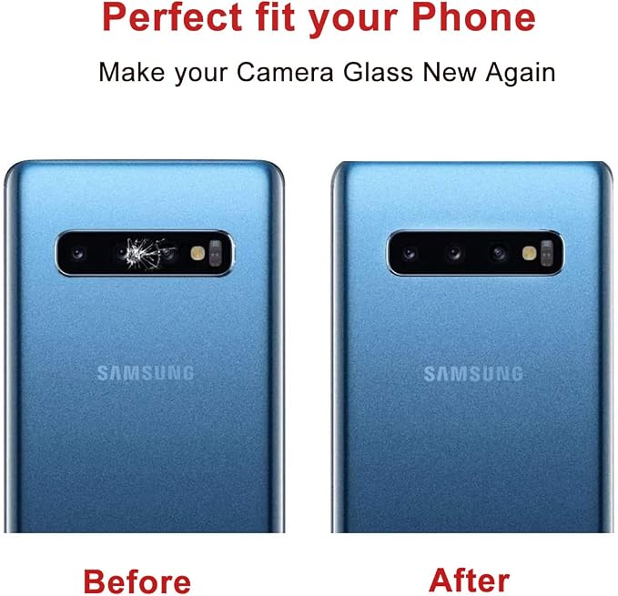 2 Pcs Original Back Rear Camera Lens Glass Replacement for Samsung Galaxy S10 and Samsung Galaxy S10+ Plus with pre-Installed Adhesive and Reparing Toolkit - Image 5