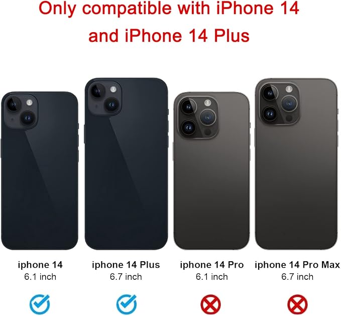 2 Set Back Rear Camera Lens Glass Replacement for iPhone 14 and iPhone 14 Plus with Reparing Toolkit - Image 2
