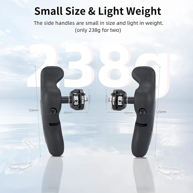 Nitze Side Handle Kit with Rosette for ARRI - PA32A | 360° Adjustable, Left and Right Side Handles, For Smartphone / iPad / Monitor / Camera Cages - Image 3
