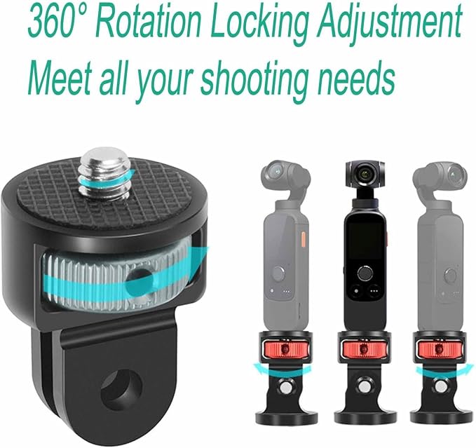 Aluminum Camera Tripod Adapter 1/4"-20 Conversion Adapter Mounts Compatible with Gopro Action Cameras Insta360 and Other Standard 1/4 Accessories, Quarter Inch Mount Adapter (Type BB) - Image 5