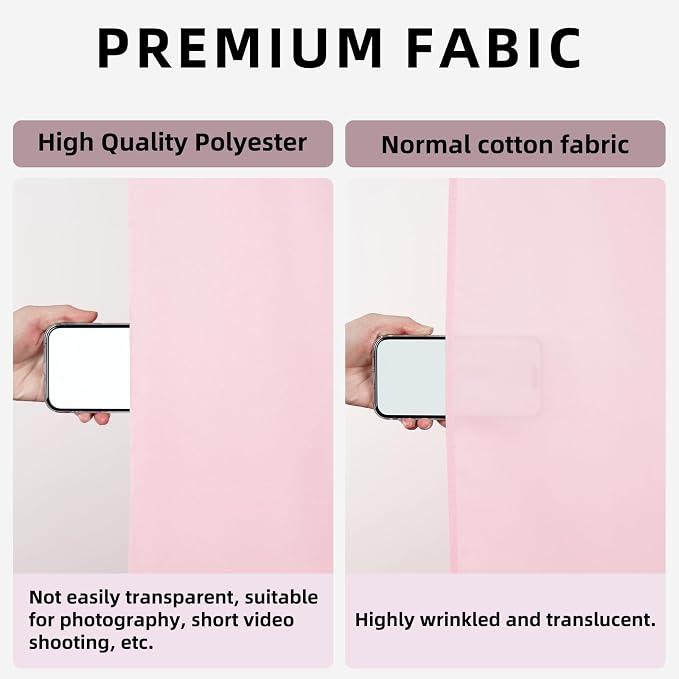 Pink Photo Backdrop for Photography Photoshoot Background, 10x7FT | Multipurpose Screen for Portrait Studio Video Recording Party Non-Reflective Easy Setup High Density - Image 3