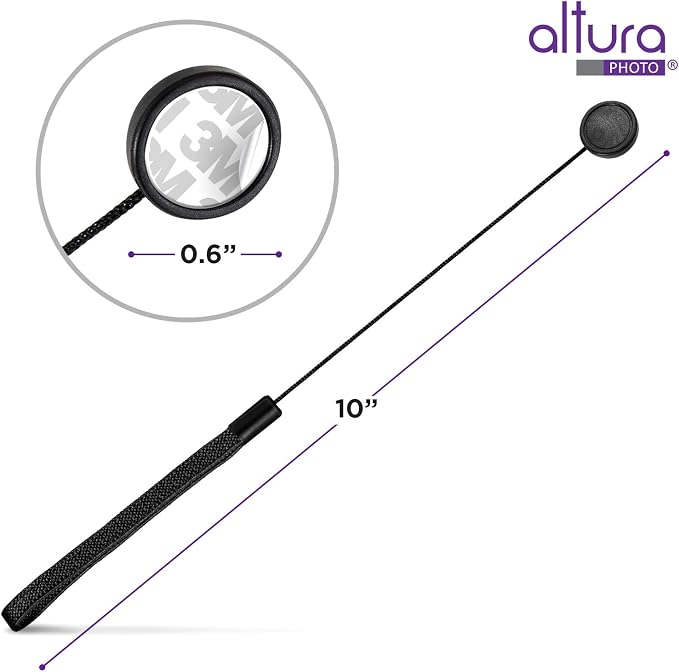 Altura Photo 5 Pcs Lens Cap Leash, Keeper, Tether & Holder for Camera Lens | Never Lose a Lens Cap Again, Lens Cover Strap & String, Fits Most DSLR & Mirrorless Cameras - Image 4