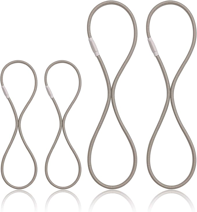 Universal Elastic Bands Replacement, Anti-Aging Rubber Ring for Microphone Shock Mount Holder Clamp Clip, Set of 4 (Gray) by Boseen