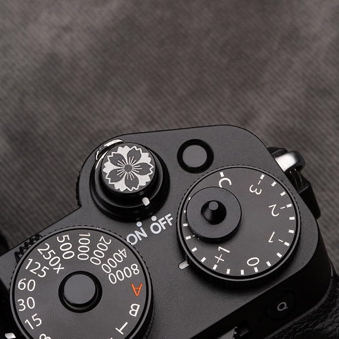Camera Metal Hot Shoe Cover Shutter Buttons Protector for Fuji X100VI X100V X-T4 X-T3 XPRO3 XPRO2 for Nikon ZF Z5 Z6 Z6II (Black-Shutter Decorative Button) - Image 4