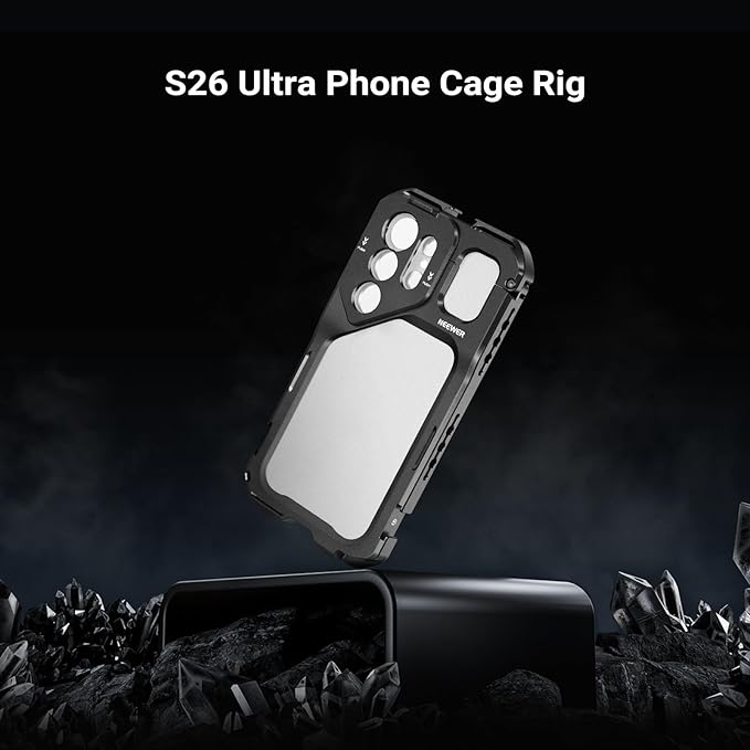 NEEWER S26 Ultra Phone Cage, Mobile Video Rig Stabilizer Vlog Kit, PA182 | With 3X Backplate for 67mm Filter, 17mm Phone Lens, T Mount Lens, Compatible with Samsung Galaxy S26 Ultra Only - Image 2