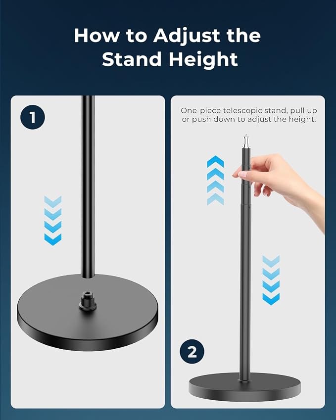 Aureday 12” Ring Light with Stand and Phone Holder, 79” Tall LED Circle Light with Weighted Base & Remote, Dimmable Floor Lamp for Video Recording, Barber, Live Stream, Makeup, Photography - Image 7