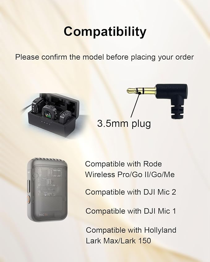 2Pcs Lavalier Microphone Compatible with DJI MIC 1/2 | and for Rode Wireless GO II Transmitters, Angled 3.5mm TRS Plug Omnidirectional Mic for Streaming Vlog Interview, 1.5M - Image 2