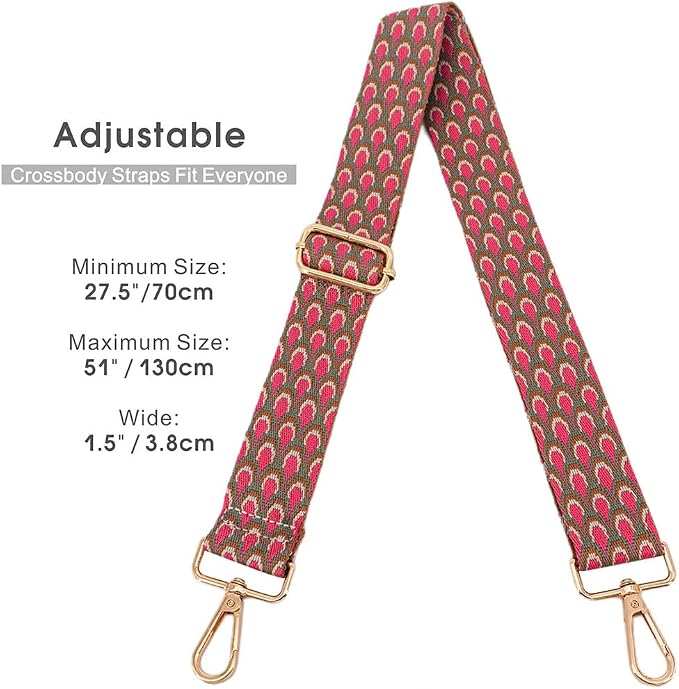 Replacement Purse Strap Shoulder Strap Adjustable Crossbody Strap for Women Crossbody Wide Shoulder Bag - Image 3
