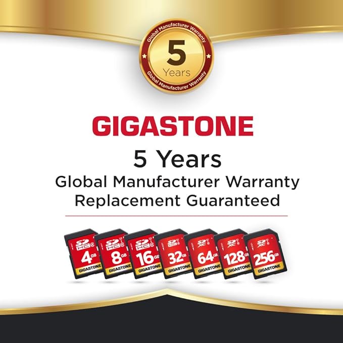GIGASTONE 64GB SD Card 5-Pack UHS-I U1 Class 10 SDXC Memory Card High Speed, Up to 100MB/s, Full HD Video Olympus Digital Camera, with 5 Mini Cases - Image 8