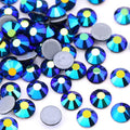Jollin Hotfix Rhinestones Flatback Crystal Gems 7.2mm SS34, Jet AB | 288pcs Hot Fix Crystals Glass Rhinestones for Bedazzling, Crafting, Clothes, Shoes & Accessories DIY Decoration by Jollin