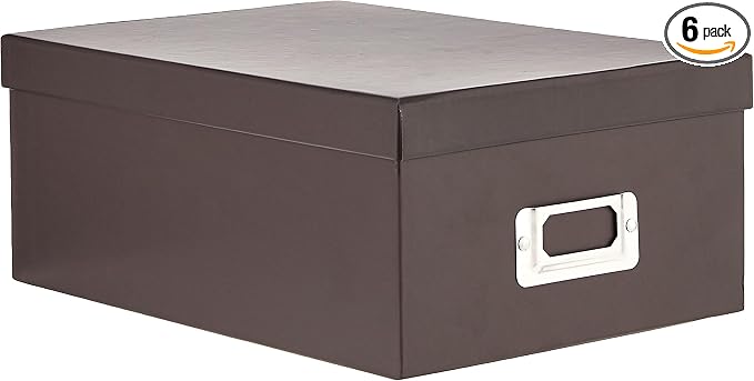 Pioneer Photo Albums B-1S/DB B-1S Photo Storage Box, Dark Brown (Pack of 6) by PioneerPhotoAlbums