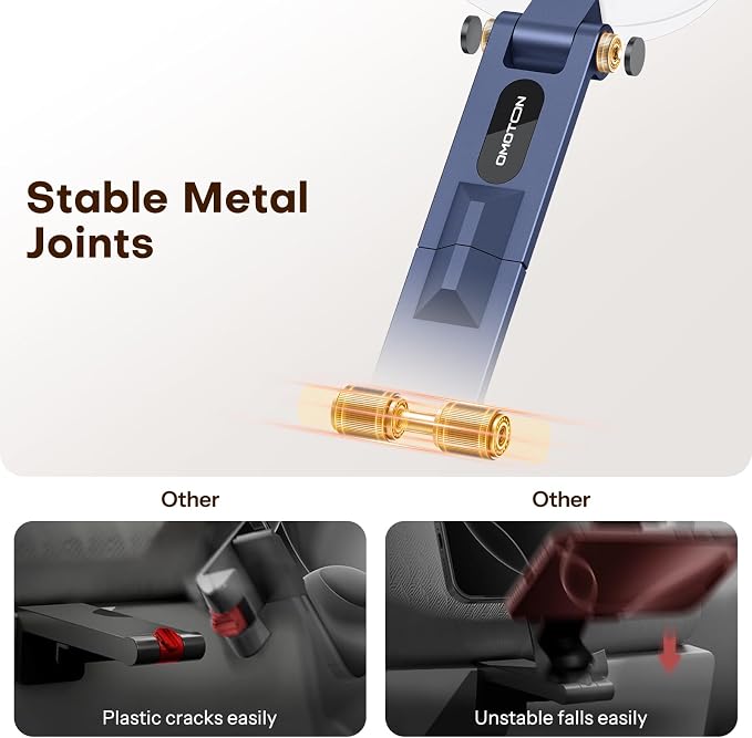 OMOTON TP02 360°Rotating Adjustable Aluminum for MagSafe Tripod, Navy Blue | Magnetic Phone Tripod for iPhone 17/16/15 Pro Max Air, Foldable Cell Phone Stand Fits Vlog, Gym Travel Essentials Accessories - Image 7